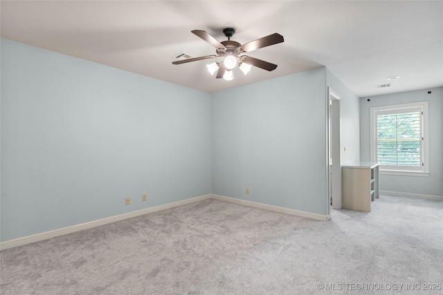 4620 E 108th Pl S, Tulsa, OK 74137 - spare room with light carpet and a ceiling fan