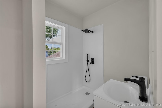 1743 S Florence Pl, Tulsa, OK 74104 - full bath with a stall shower and vanity