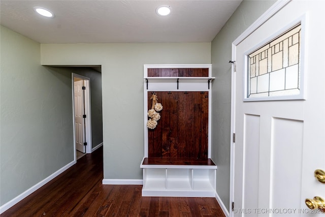 410 Denver St, Pawnee, OK 74058 - mudroom with wood finished floors and recessed lighting