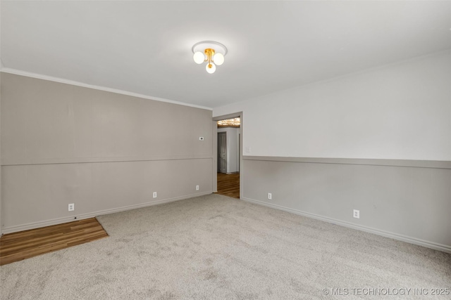 511 S Maple St, Sapulpa, OK 74066 - carpeted empty room featuring ornamental molding