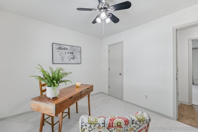 2244 W 45th St, Tulsa, OK 74107 - office space with light carpet and ceiling fan