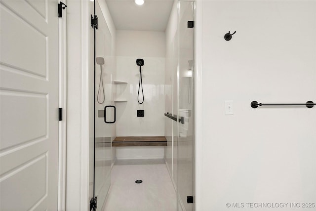 2916 S 8th St, Broken Arrow, OK 74012 - bathroom featuring a stall shower and recessed lighting
