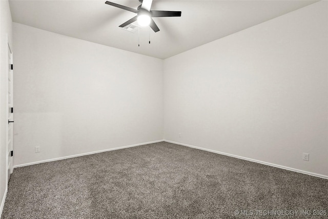 2916 S 8th St, Broken Arrow, OK 74012 - empty room featuring dark carpet and a ceiling fan