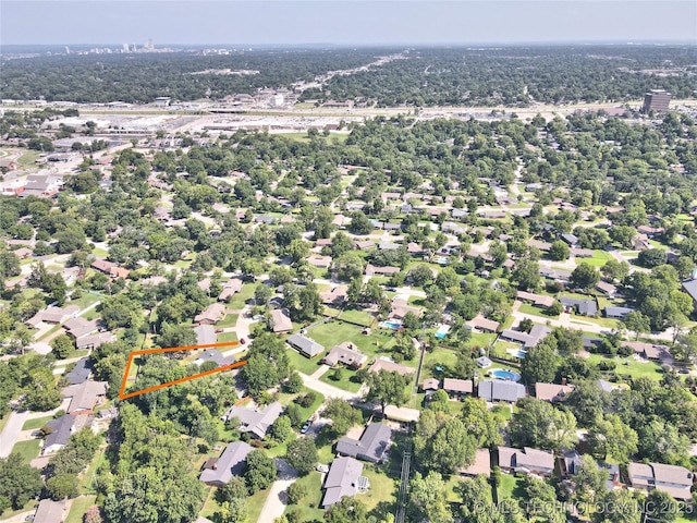 5654 S Marion Ave, Tulsa, OK 74135 - aerial overview of property's location with property boundaries highlighted