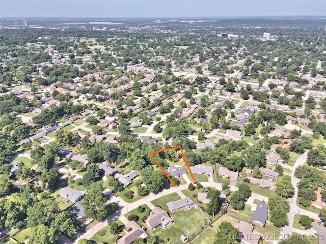 5654 S Marion Ave, Tulsa, OK 74135 - aerial view of property's location with property boundaries highlighted