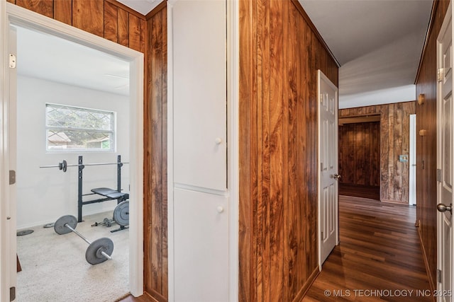 2321 S Main St, Sapulpa, OK 74066 - hall with wood walls
