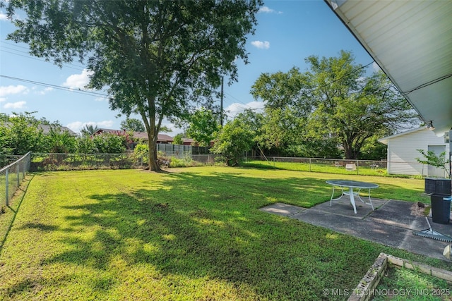2321 S Main St, Sapulpa, OK 74066 - fenced backyard with a patio