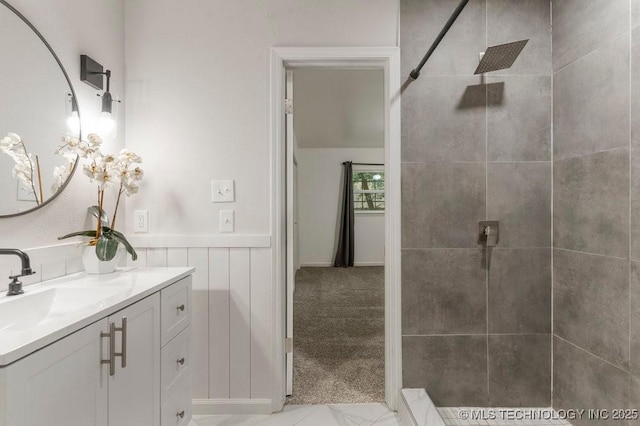 6016 S 76th E Ave, Tulsa, OK 74145 - full bathroom with vanity and a tile shower