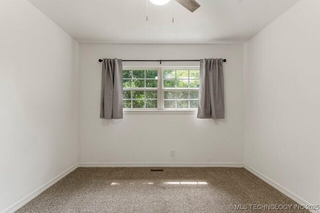 6016 S 76th E Ave, Tulsa, OK 74145 - carpeted empty room featuring baseboards and ceiling fan