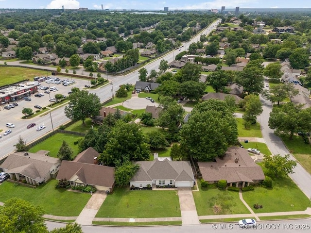 6016 S 76th E Ave, Tulsa, OK 74145 - aerial perspective of suburban area