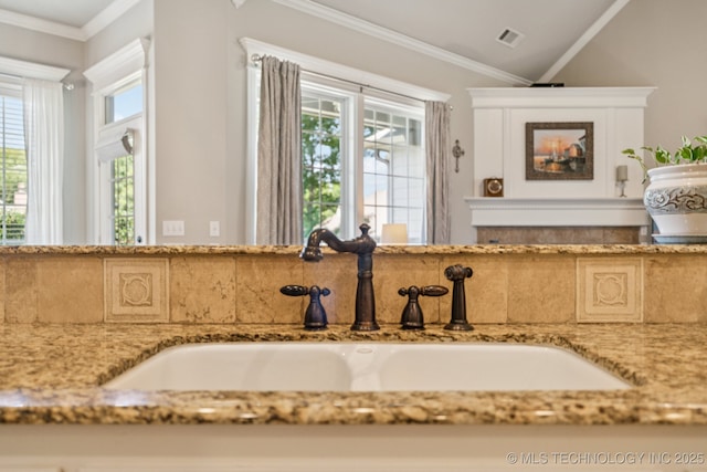 12432 S 101st E Ave, Bixby, OK 74008 - detailed view of a sink and crown molding