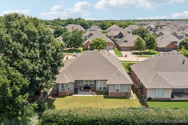12432 S 101st E Ave, Bixby, OK 74008 - aerial perspective of suburban area