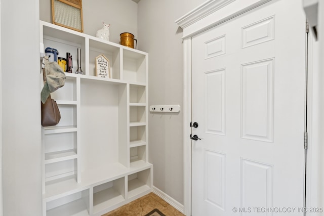 12432 S 101st E Ave, Bixby, OK 74008 - mudroom with tile patterned floors and baseboards