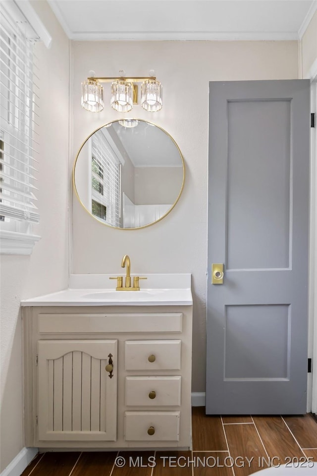 227 S Toledo Ave, Tulsa, OK 74112 - bathroom with vanity and wood finished floors