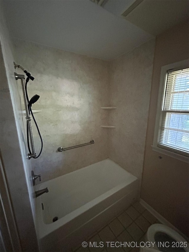 4905 S Columbia Ave, Tulsa, OK 74105 - bathroom with tile patterned floors and  shower combination