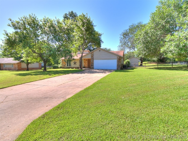 25136 Hickory Ln, Broken Arrow, OK 74014 - single story home with concrete driveway, a garage, and brick siding