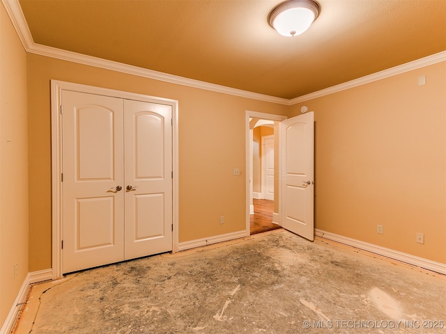 9314 S 76th E Ave, Tulsa, OK 74133 - unfurnished bedroom with ornamental molding and a closet