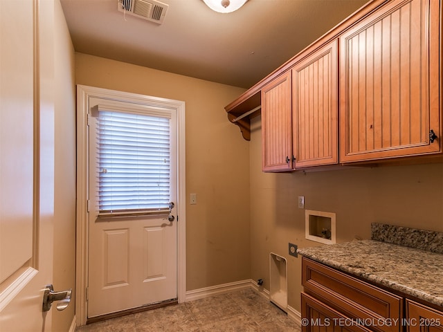 9314 S 76th E Ave, Tulsa, OK 74133 - washroom featuring cabinet space, hookup for a washing machine, and electric dryer hookup
