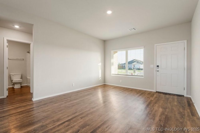 14203 N 76th Ave, Collinsville, OK 74021 - foyer entrance featuring wood finished floors and recessed lighting
