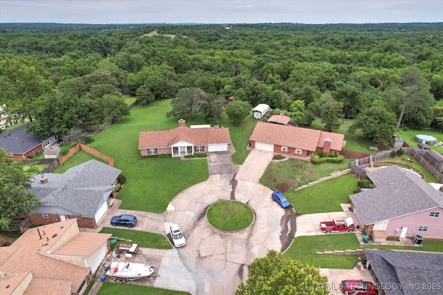 1533 Terrill Cir, Sapulpa, OK 74066 - aerial view of residential area with a forest