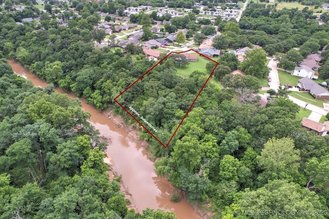 1533 Terrill Cir, Sapulpa, OK 74066 - view of property location with property boundaries highlighted and a large body of water