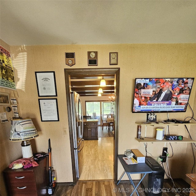 1533 Terrill Cir, Sapulpa, OK 74066 - hall with wood finished floors