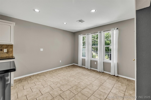 1116 W Fargo Dr, Broken Arrow, OK 74012 - unfurnished dining area with recessed lighting and light tile patterned floors