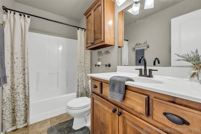 1116 W Fargo Dr, Broken Arrow, OK 74012 - full bathroom featuring vanity, shower / tub combo, and tile patterned floors