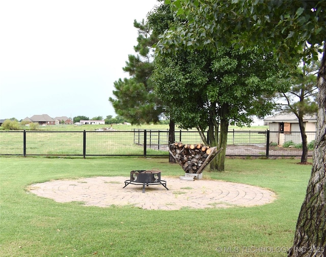 71279 S 270th Rd, Wagoner, OK 74467 - view of yard featuring an outdoor fire pit