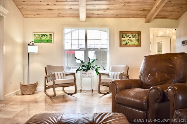 71279 S 270th Rd, Wagoner, OK 74467 - living area featuring wooden ceiling