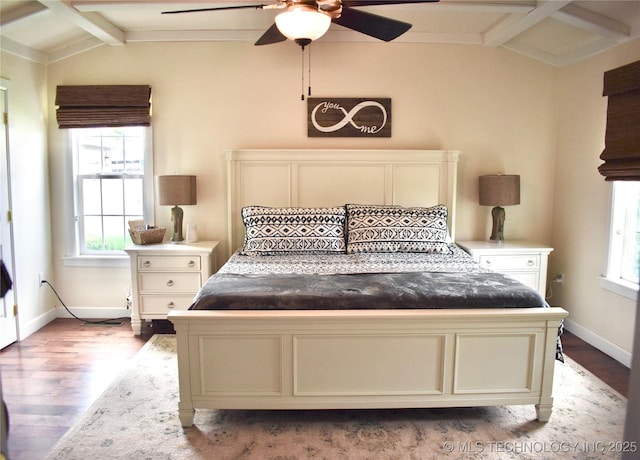 71279 S 270th Rd, Wagoner, OK 74467 - bedroom with wood finished floors and a ceiling fan
