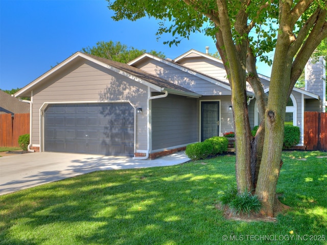 4004 S Sycamore Ave, Broken Arrow, OK 74011 - view of front of home with a garage and concrete driveway
