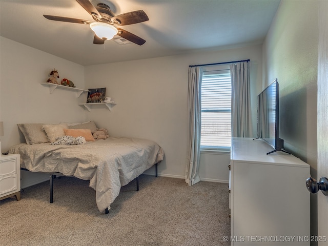 4004 S Sycamore Ave, Broken Arrow, OK 74011 - bedroom featuring light carpet and a ceiling fan