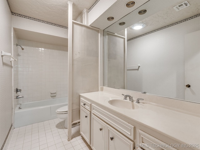 5704 E 65th St, Tulsa, OK 74136 - full bathroom with vanity, tile patterned floors, and tub / shower combination