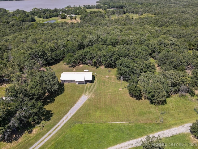 1404 Compelube Rd, Mcalester, OK 74501 - aerial view of property's location featuring a forest and a large body of water