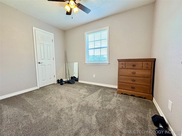 1404 Compelube Rd, Mcalester, OK 74501 - unfurnished bedroom featuring carpet flooring and ceiling fan