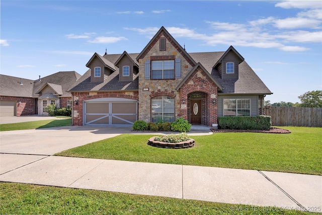 1317 W Dover St, Broken Arrow, OK 74012 - view of front of house featuring concrete driveway, a garage, roof with shingles, and brick siding