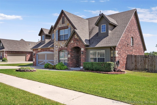 1317 W Dover St, Broken Arrow, OK 74012 - view of front facade featuring brick siding, concrete driveway, roof with shingles, and an attached garage