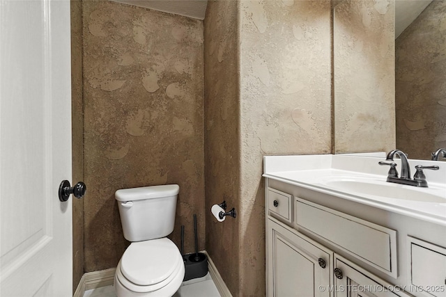 1317 W Dover St, Broken Arrow, OK 74012 - half bathroom with vanity and toilet