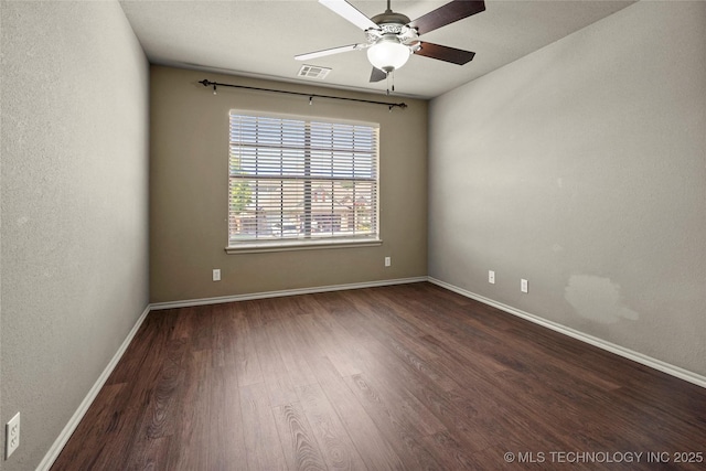 1317 W Dover St, Broken Arrow, OK 74012 - unfurnished room with wood finished floors and ceiling fan