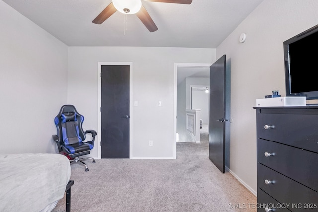 11784 N 154th Ave, Collinsville, OK 74021 - carpeted bedroom featuring baseboards and ceiling fan