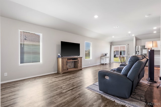 11608 S 274th E Pl, Coweta, OK 74429 - living area with wood finished floors and recessed lighting