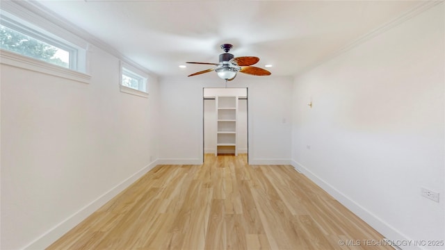 403 N Vine Ave, Cleveland, OK 74020 - unfurnished room featuring a ceiling fan, light wood-type flooring, and recessed lighting