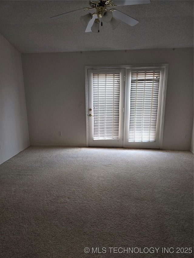 8302 E 84th St, Tulsa, OK 74133 - carpeted spare room with a ceiling fan and a textured ceiling