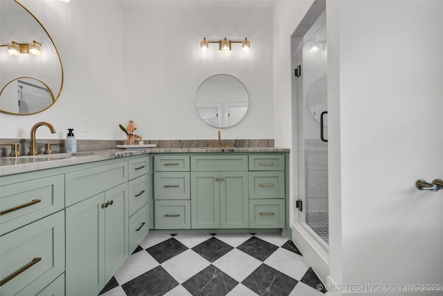 1524 N Main St, Tulsa, OK 74106 - full bath featuring double vanity and a stall shower