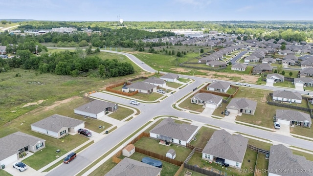 1111 W Cheyenne Ln, Claremore, OK 74019 - aerial view of property and surrounding area with nearby suburban area