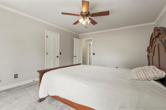 5428 E 88th St, Tulsa, OK 74137 - bedroom featuring ornamental molding, carpet floors, and ceiling fan