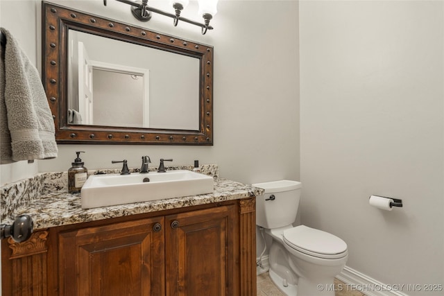 5428 E 88th St, Tulsa, OK 74137 - half bathroom with baseboards and vanity