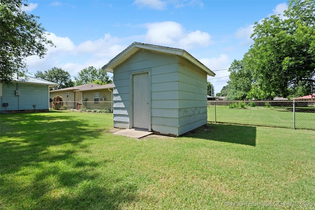 507 S Thompson, Vinita, OK 74301 - view of shed featuring a fenced backyard