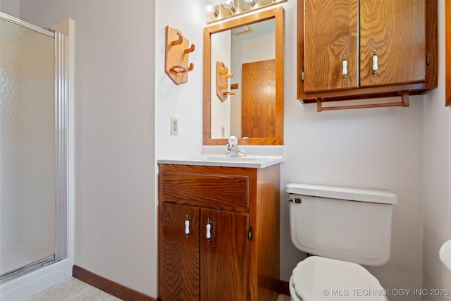 507 S Thompson, Vinita, OK 74301 - bathroom featuring a shower stall and vanity
